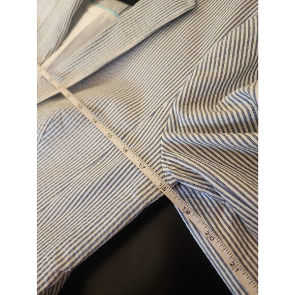 Talbots Lightweight Seersucker One-Button Blazer Size 8 - Picture 7 of 8